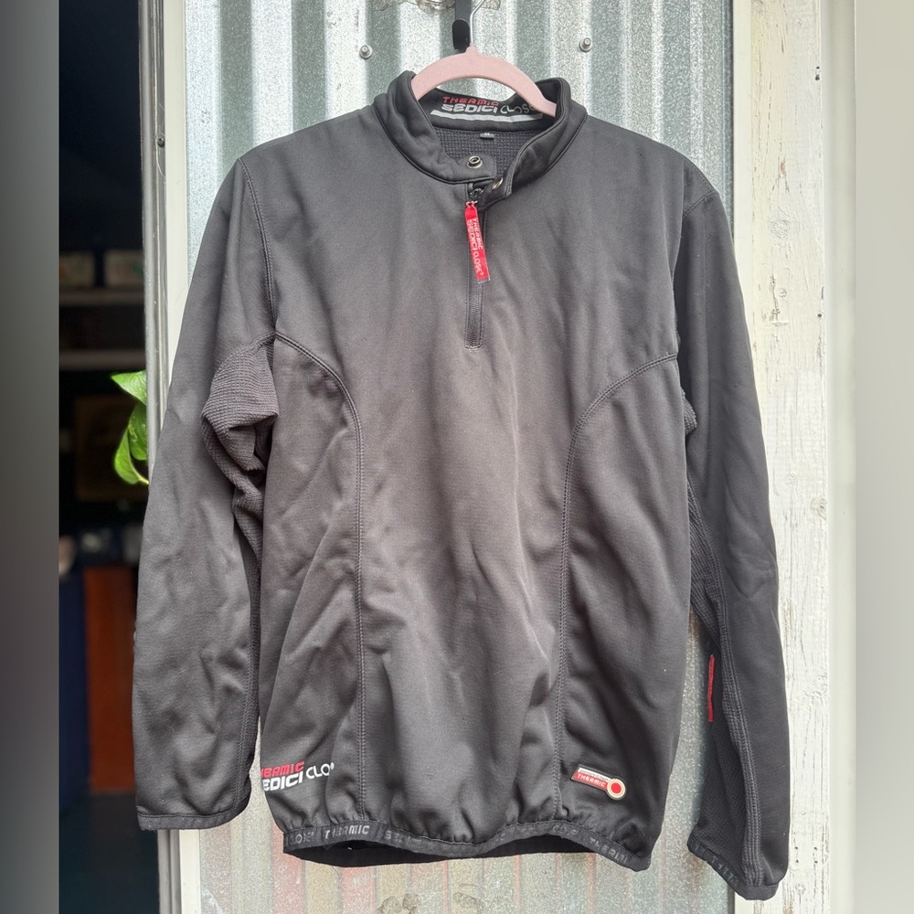 Sedici Thermic Motorcycle Zip Up Fleece Black Men